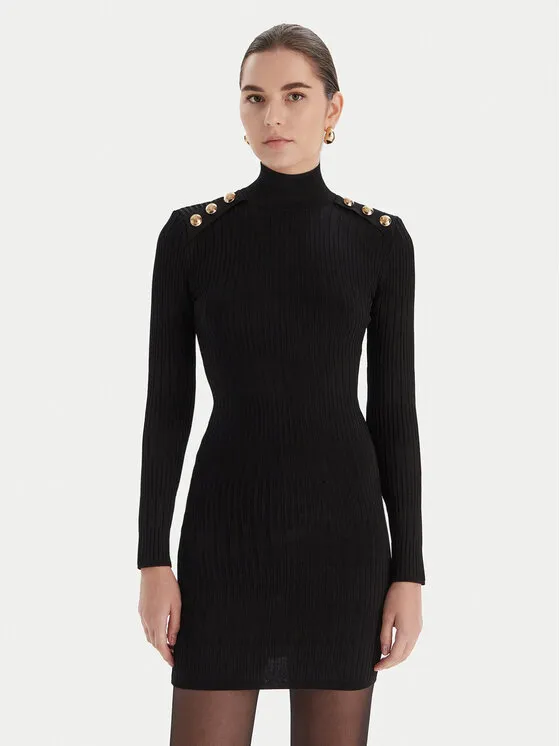 Φόρεμα υφασμάτινο · Μαύρο · Mini