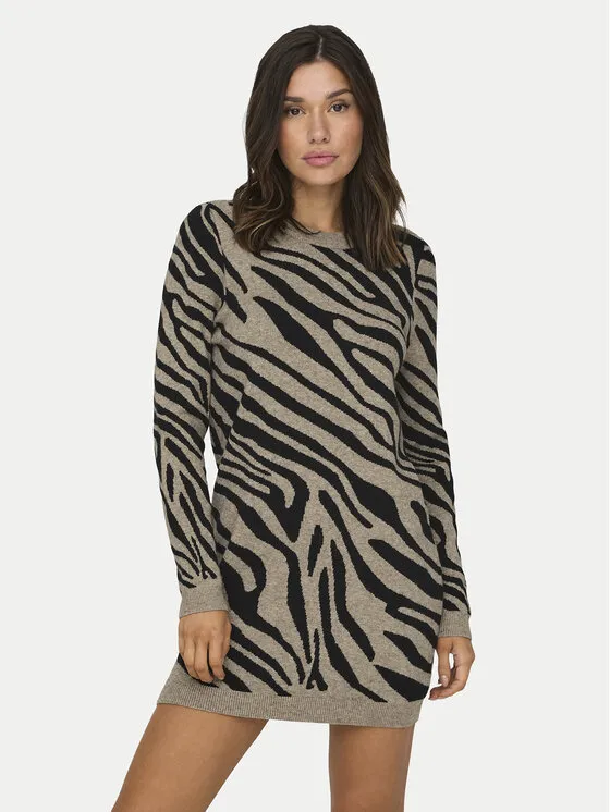 Φόρεμα υφασμάτινο · Καφέ · Mini