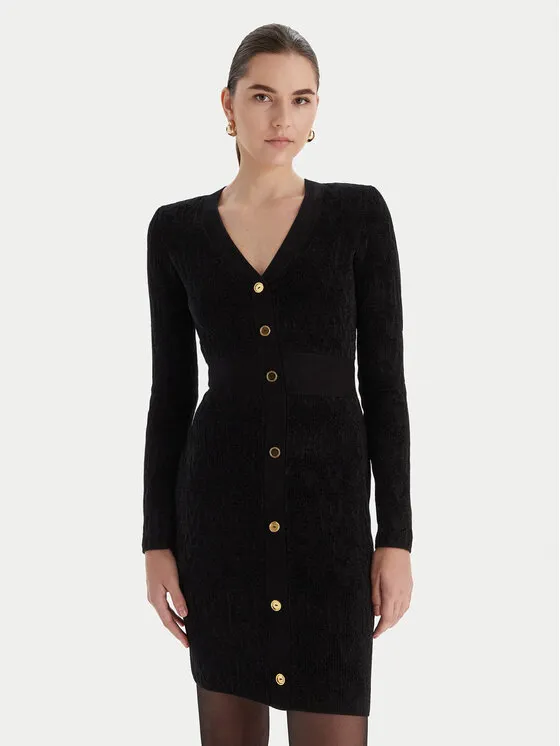 Φόρεμα υφασμάτινο · Μαύρο · Mini