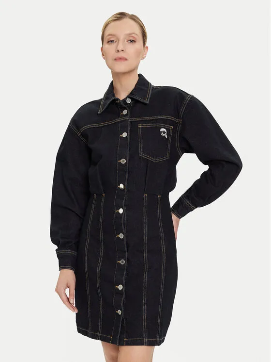 Φόρεμα τζιν · Σκούρο μπλε · Mini