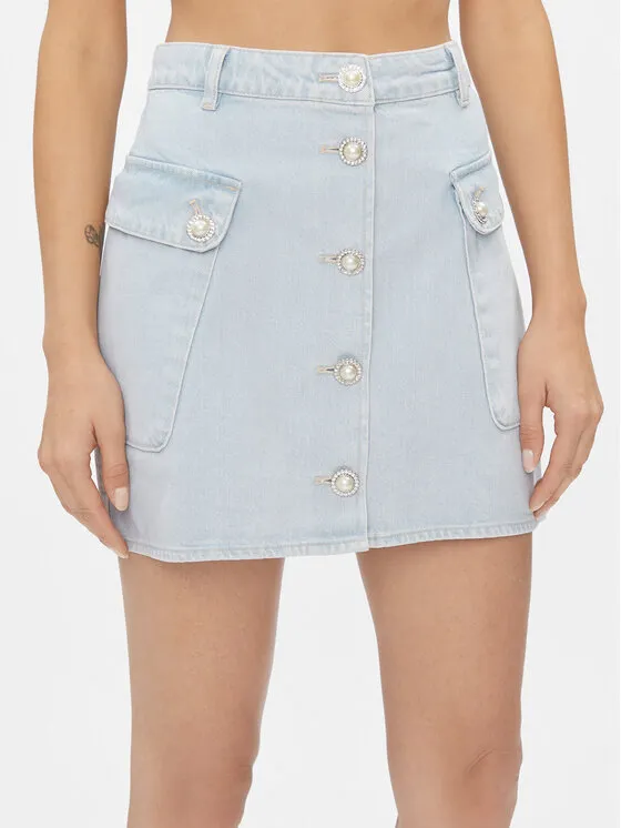 Φούστα τζιν · Γαλάζιο · Mini