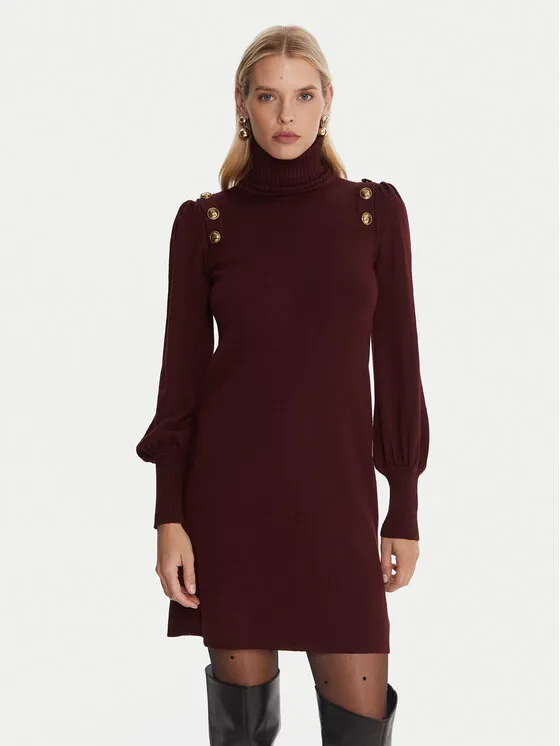 Φόρεμα υφασμάτινο · Μπορντό · Mini