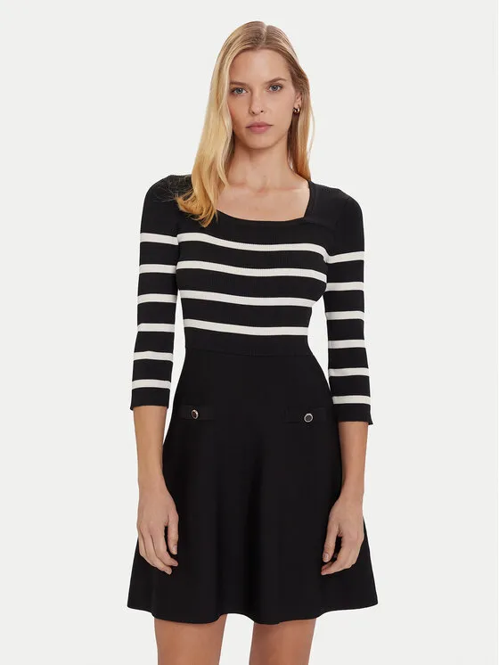 Φόρεμα υφασμάτινο · Μαύρο · Mini