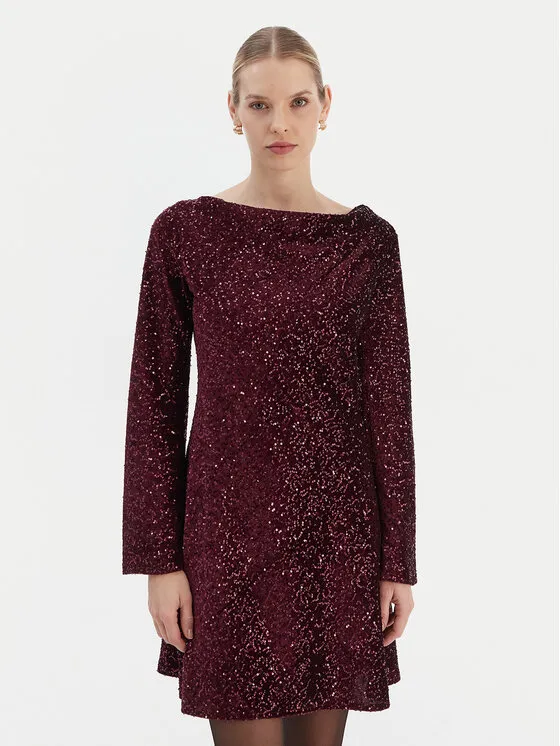 Φόρεμα κοκτέιλ · Μπορντό · Mini