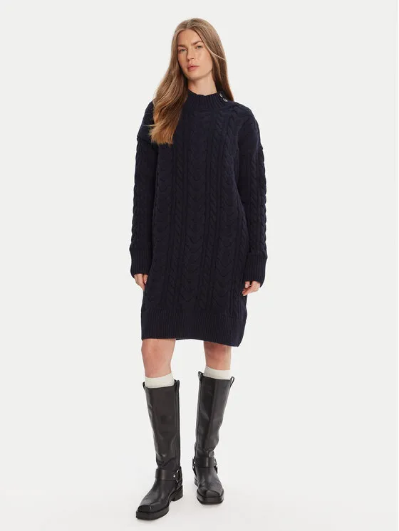 Φόρεμα υφασμάτινο · Σκούρο μπλε · Mini