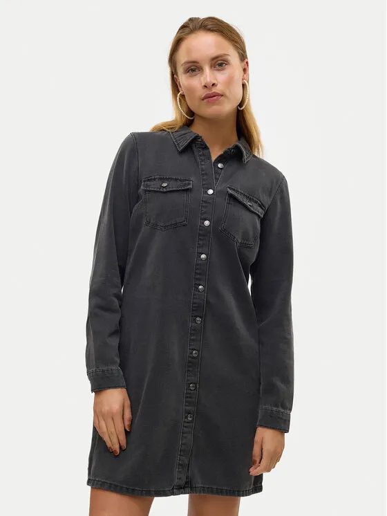 Φόρεμα τζιν · Μαύρο · Mini