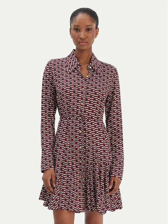 Φόρεμα πουκάμισο · Μπορντό · Mini