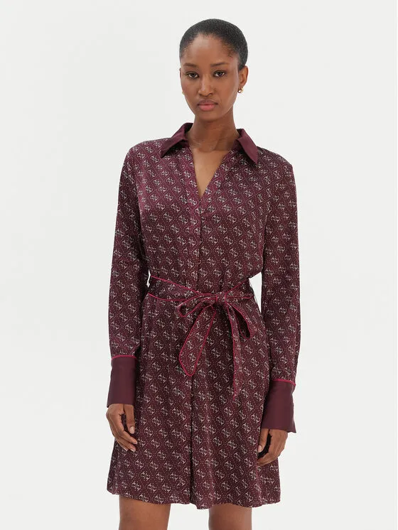 Φόρεμα πουκάμισο · Μπορντό · Mini