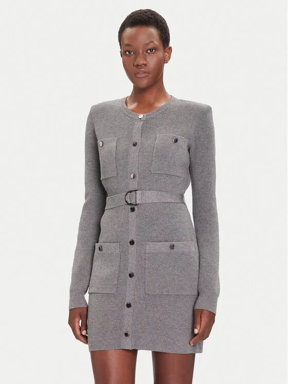 Φόρεμα υφασμάτινο · Γκρι · Mini