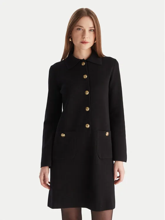 Φόρεμα υφασμάτινο · Μαύρο · Mini