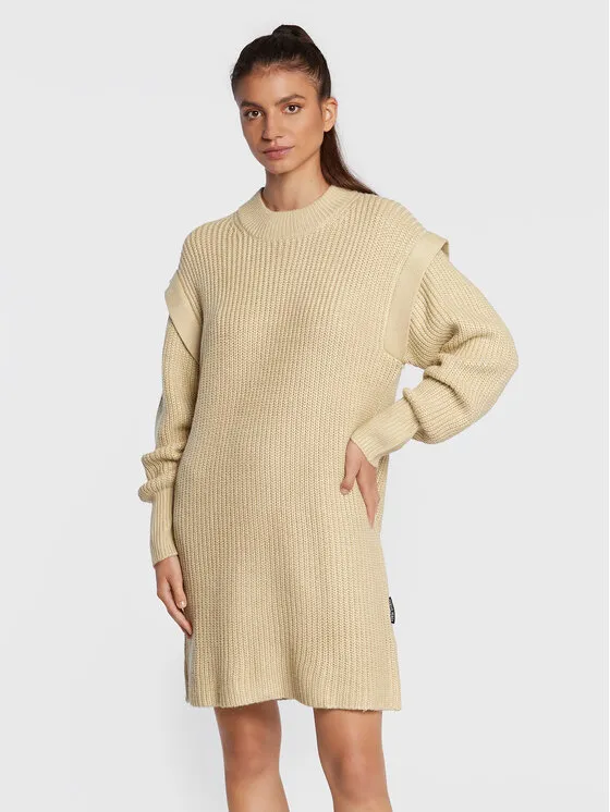 Φόρεμα υφασμάτινο · Μπεζ · Mini