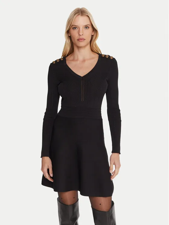 Φόρεμα υφασμάτινο · Μαύρο · Mini