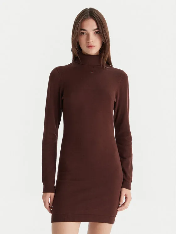 Φόρεμα υφασμάτινο · Καφέ · Mini