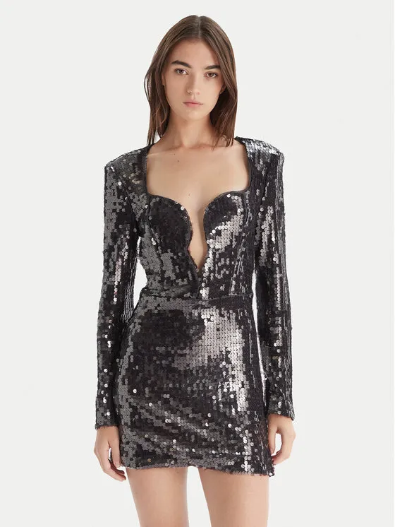 Φόρεμα κοκτέιλ · Γκρι · Mini