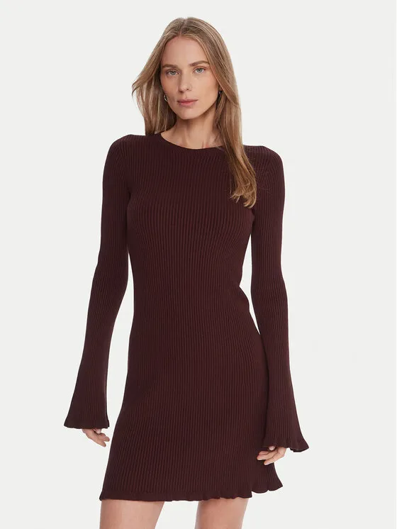 Φόρεμα υφασμάτινο · Καφέ · Mini