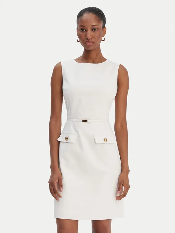 Φόρεμα κοκτέιλ · Λευκό · Mini