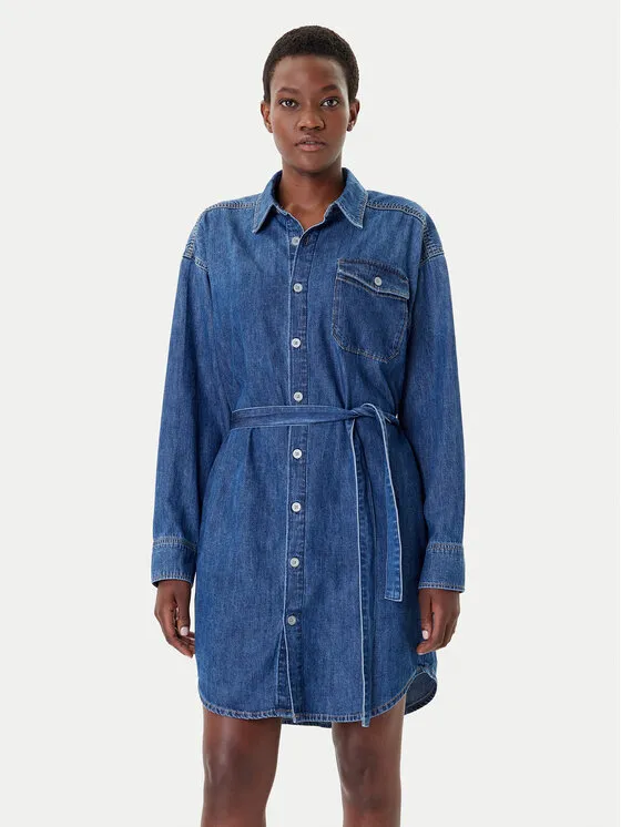 Φόρεμα τζιν · Σκούρο μπλε · Mini