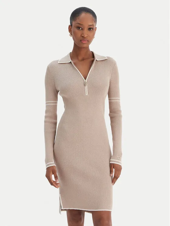 Φόρεμα υφασμάτινο · Μπεζ · Mini