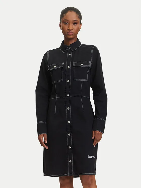 Φόρεμα τζιν · Σκούρο μπλε · Mini