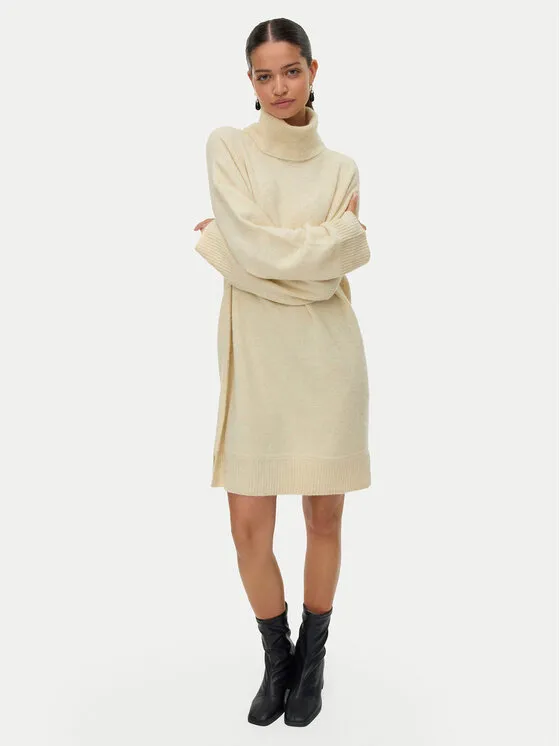 Φόρεμα υφασμάτινο · Μπεζ · Mini