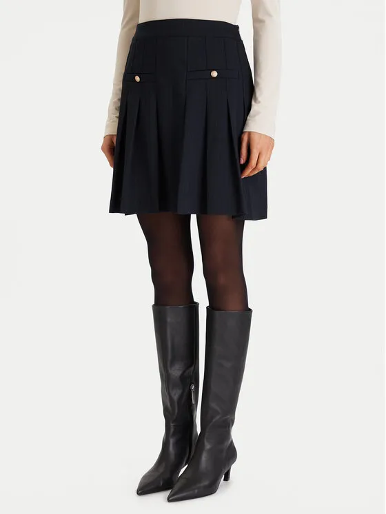 Πλισέ φούστα · Σκούρο μπλε · Mini