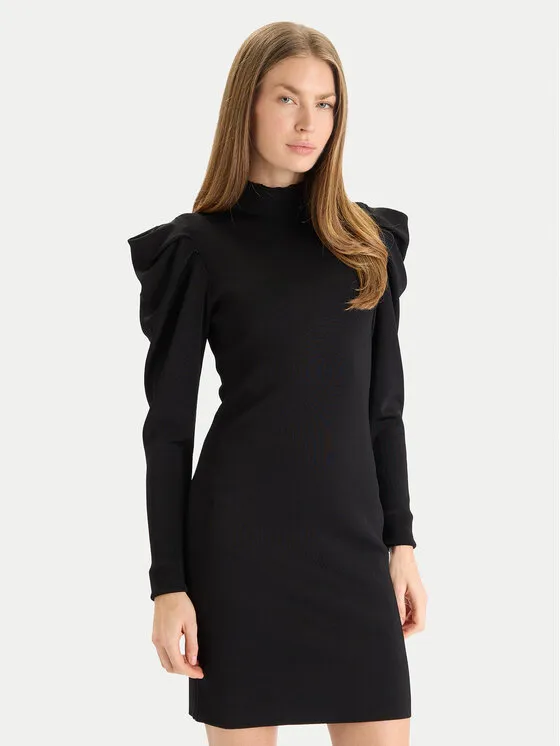 Φόρεμα υφασμάτινο · Μαύρο · Mini