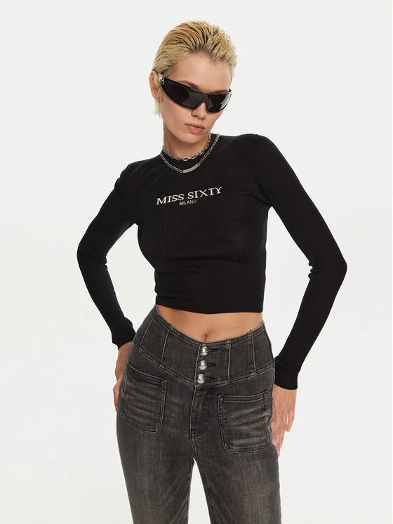 Miss Sixty Πουλόβερ · Μαύρο · Slim Fit