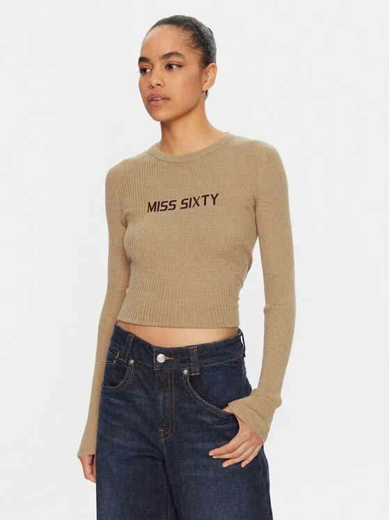 Miss Sixty Πουλόβερ · Καφέ · Slim Fit