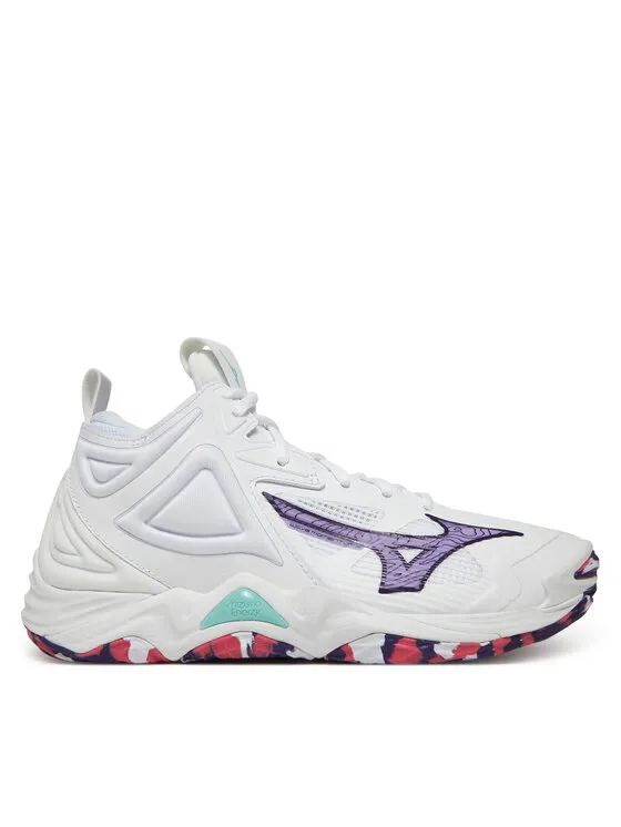 Mizuno Παπούτσια Σάλας Wave Momentum 3 Mid V1GC2317 Λευκό