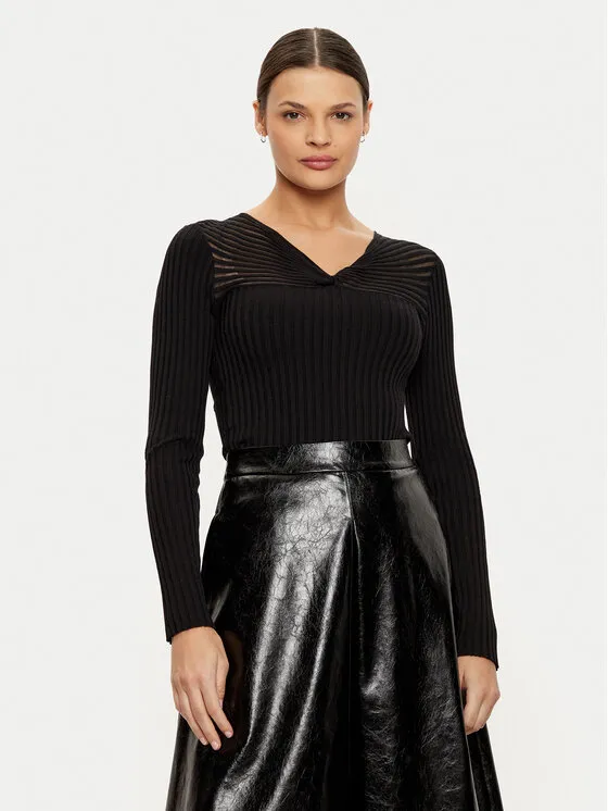 Morgan Πουλόβερ · Μαύρο · Slim Fit