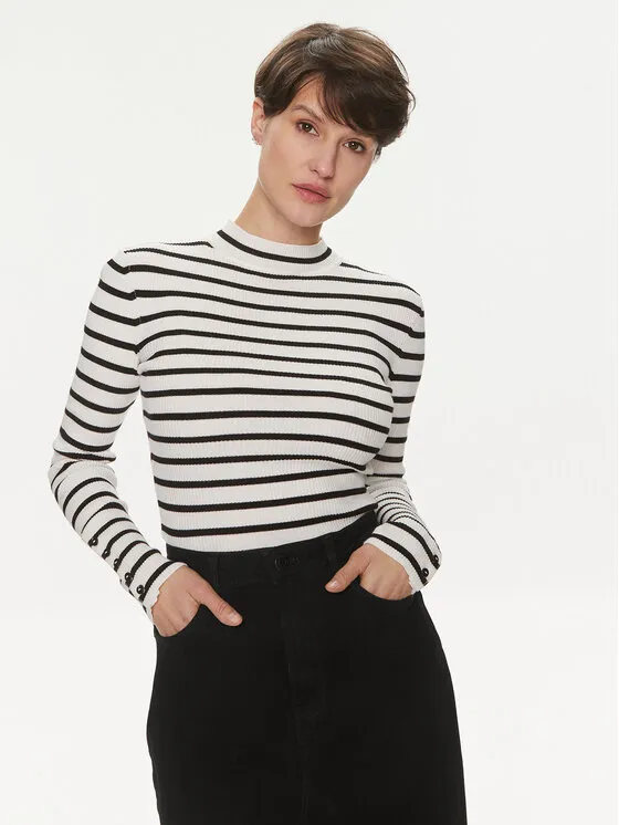 Πουλόβερ · Λευκό · Slim Fit