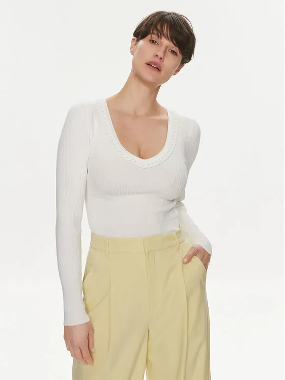 Morgan Πουλόβερ · Εκρού · Slim Fit