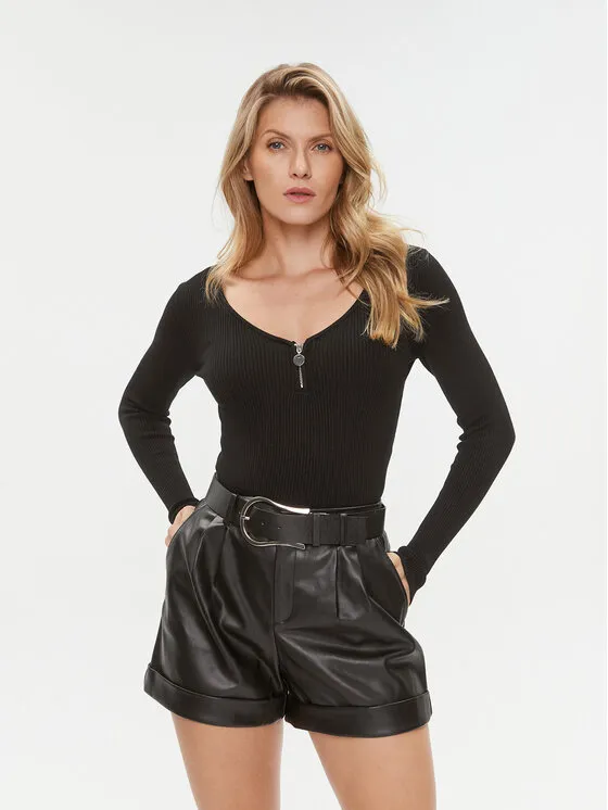 Πουλόβερ · Μαύρο · Slim Fit