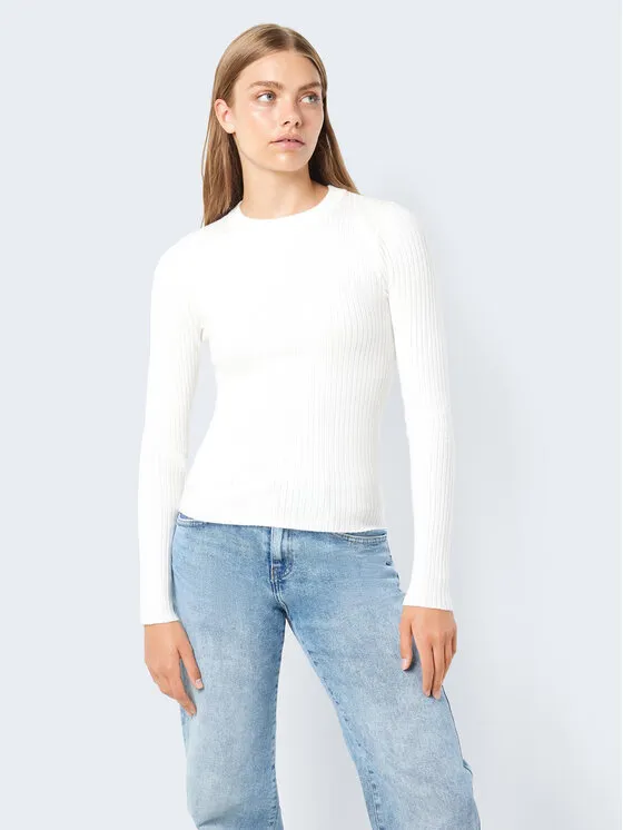 Noisy May Πουλόβερ · Εκρού · Slim Fit