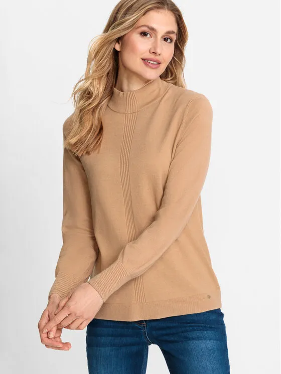 Olsen Πουλόβερ · Μπεζ · Slim Fit