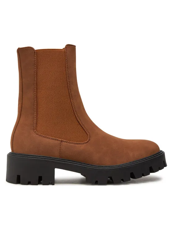 ONLY Shoes Μποτάκια με λάστιχο · Καφέ