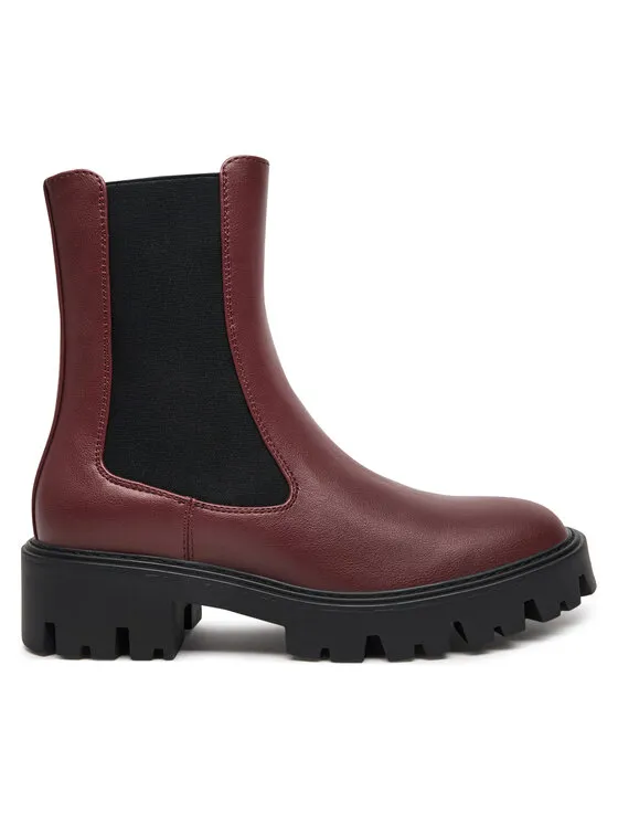 ONLY Shoes Μποτάκια με λάστιχο · Μπορντό
