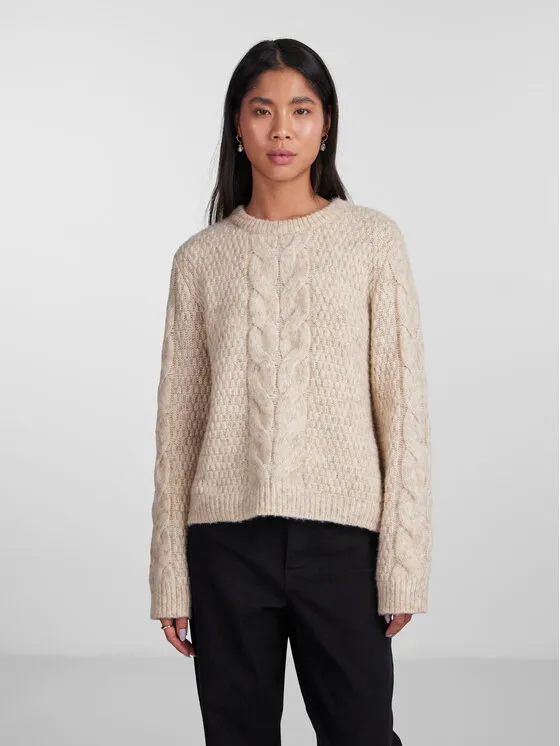 Pieces Πουλόβερ · Μπεζ · Regular Fit