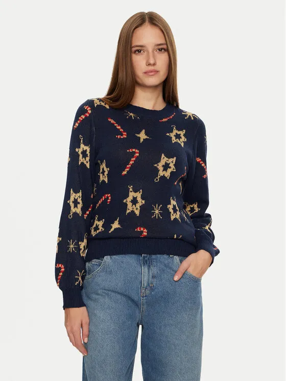 Pieces Πουλόβερ · Σκούρο μπλε · Regular Fit