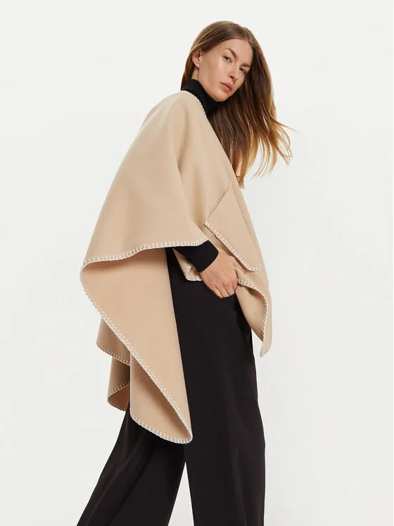 Πόντσο · Μπεζ · Relaxed Fit