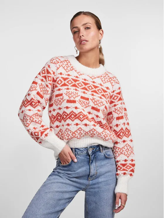 Pieces Πουλόβερ · Κόκκινο · Regular Fit