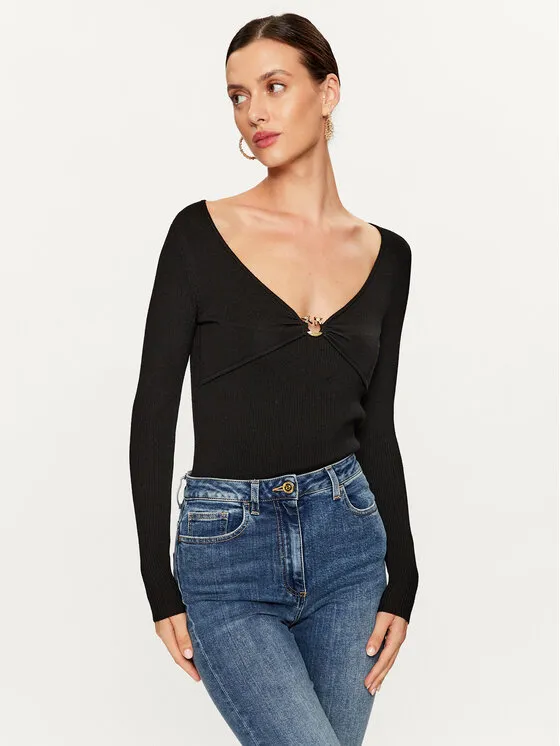 Πουλόβερ · Μαύρο · Slim Fit