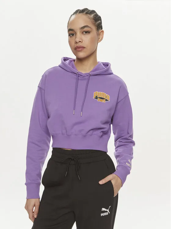 Puma Μπλούζα · Μωβ · Relaxed Fit
