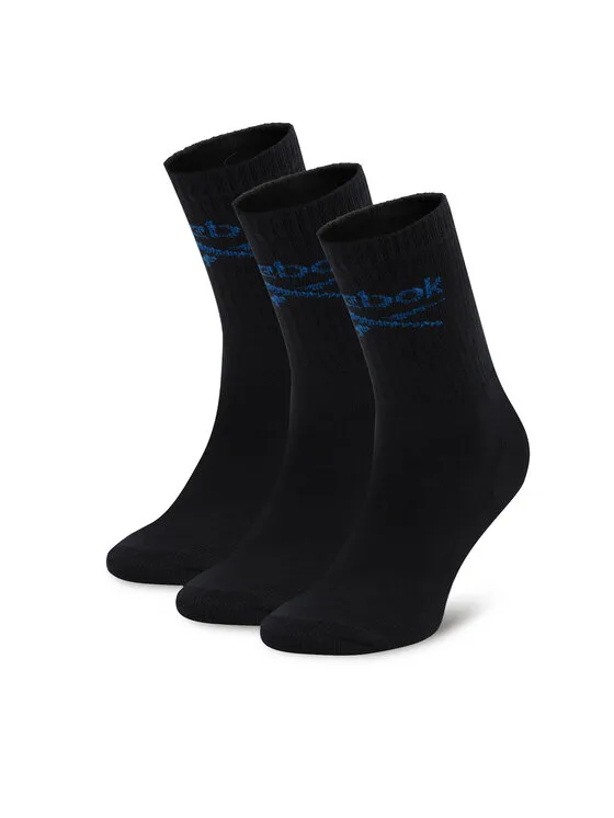 Σετ 3 ζευγάρια ψηλές κάλτσες unisex · Μαύρο