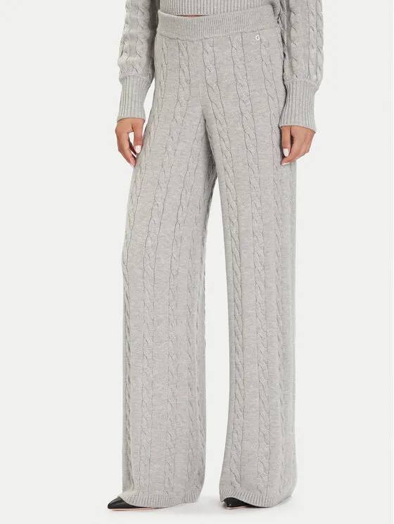 Πλεκτό παντελόνι · Γκρι · Regular Fit