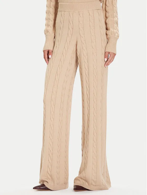 Πλεκτό παντελόνι · Μπεζ · Regular Fit