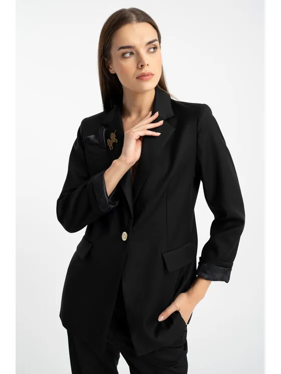 Σακάκι · Μαύρο · Regular Fit