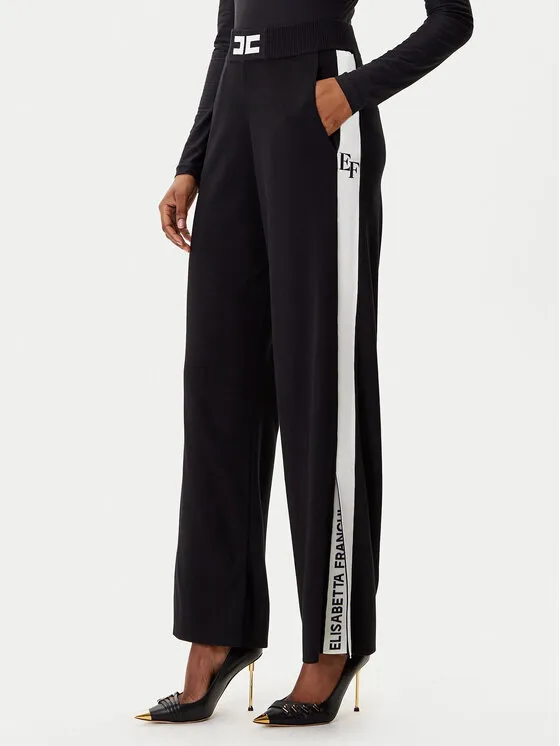 Πλεκτό παντελόνι · Μαύρο · Regular Fit