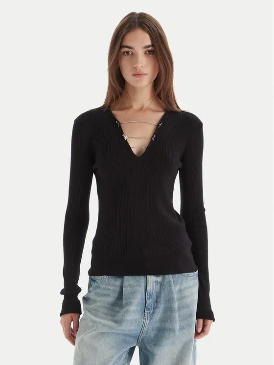 Πουλόβερ · Μαύρο · Regular Fit