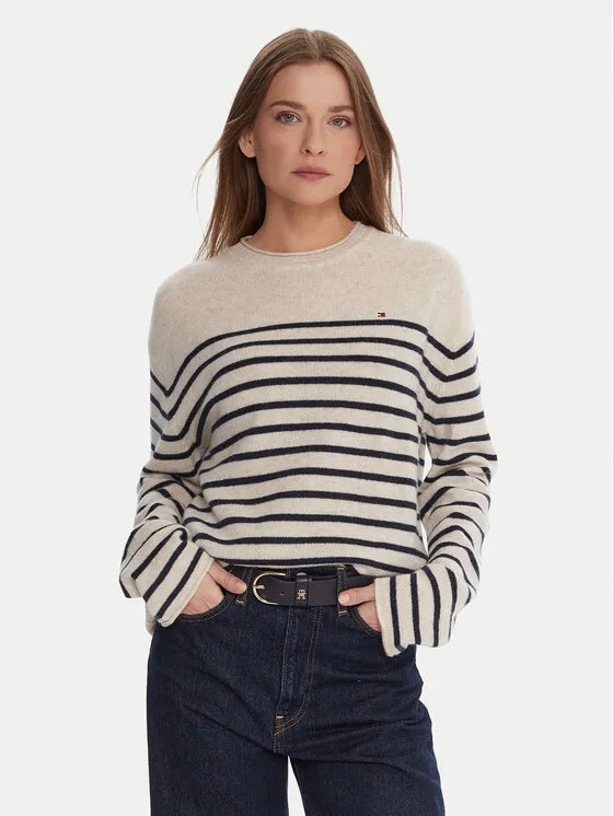 Πουλόβερ · Εκρού · Regular Fit